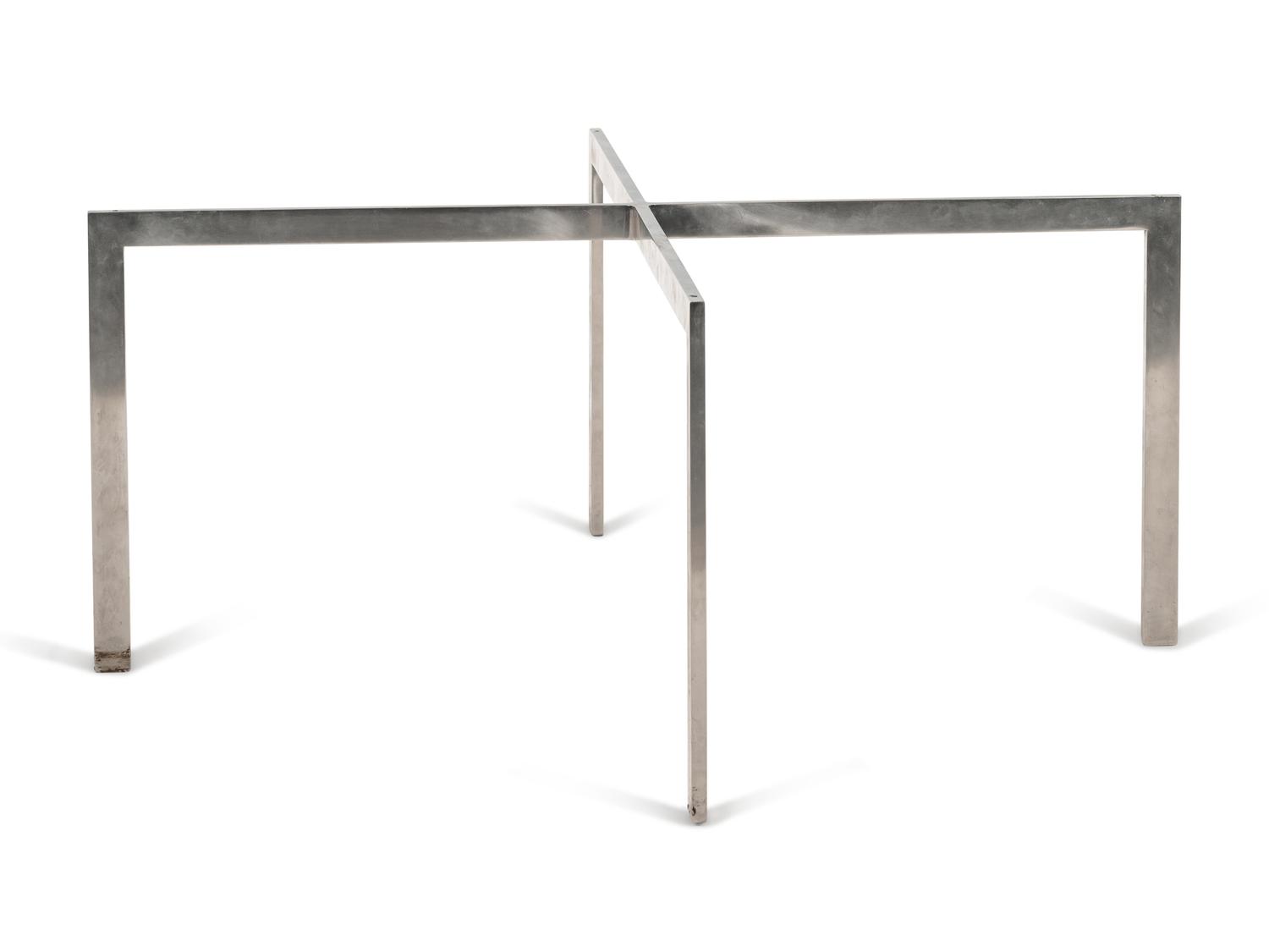 A Chromed Metal Low Table