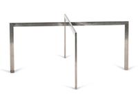 A Chromed Metal Low Table
