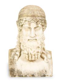 A Carved Stone Bust of Dionysos After the Antique