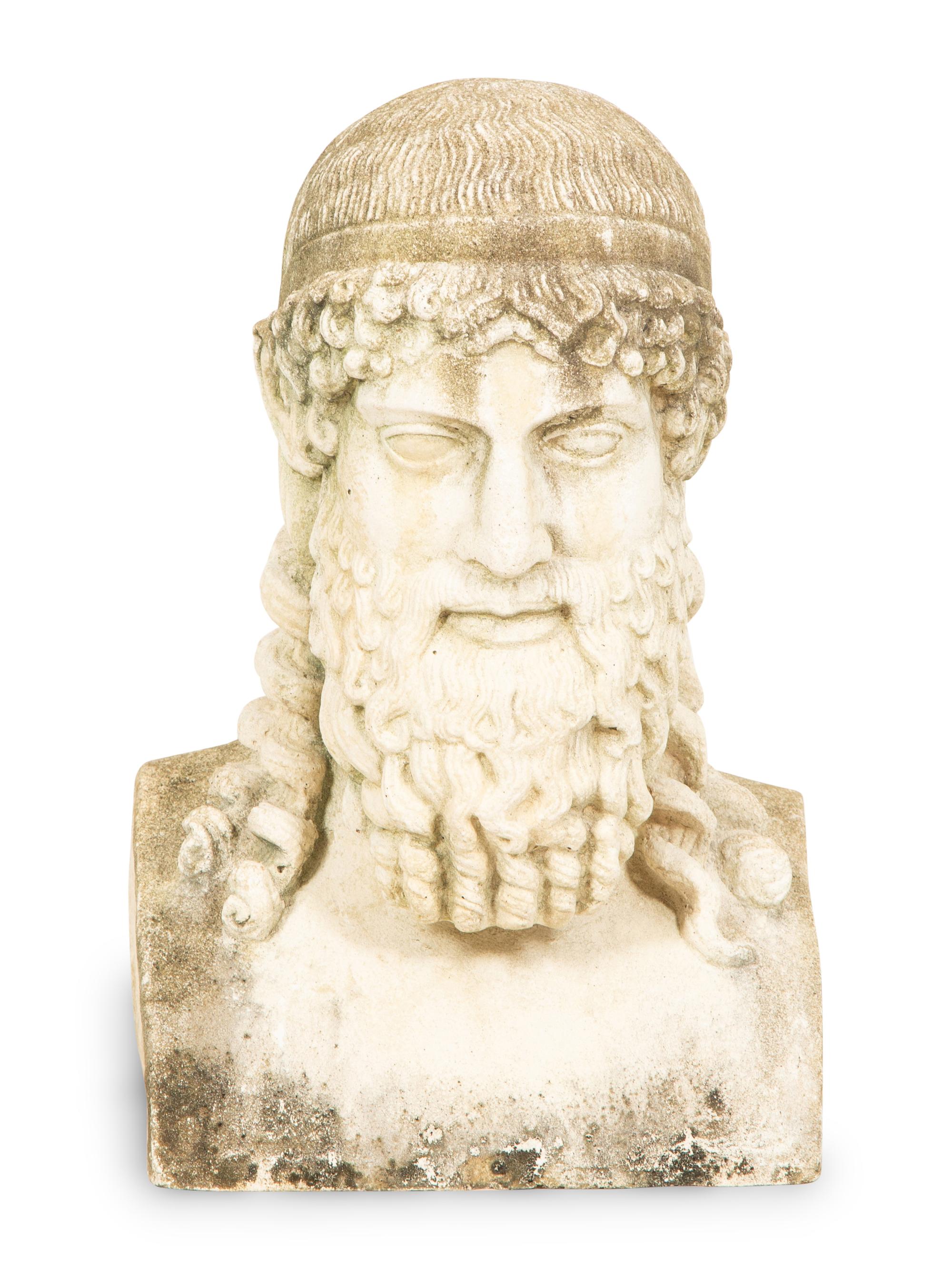 A Carved Stone Bust of Dionysos After the Antique