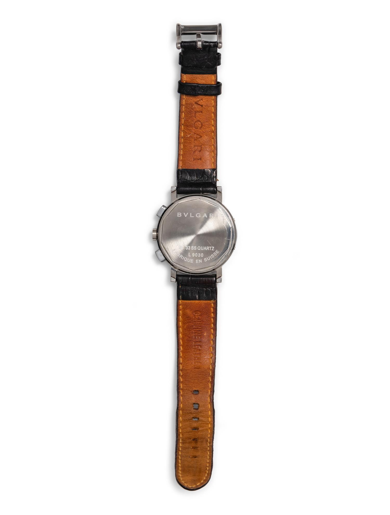 BVLGARI, STAINLESS STEEL 'CARBON GOLD NEW YORK' WRISTWATCH