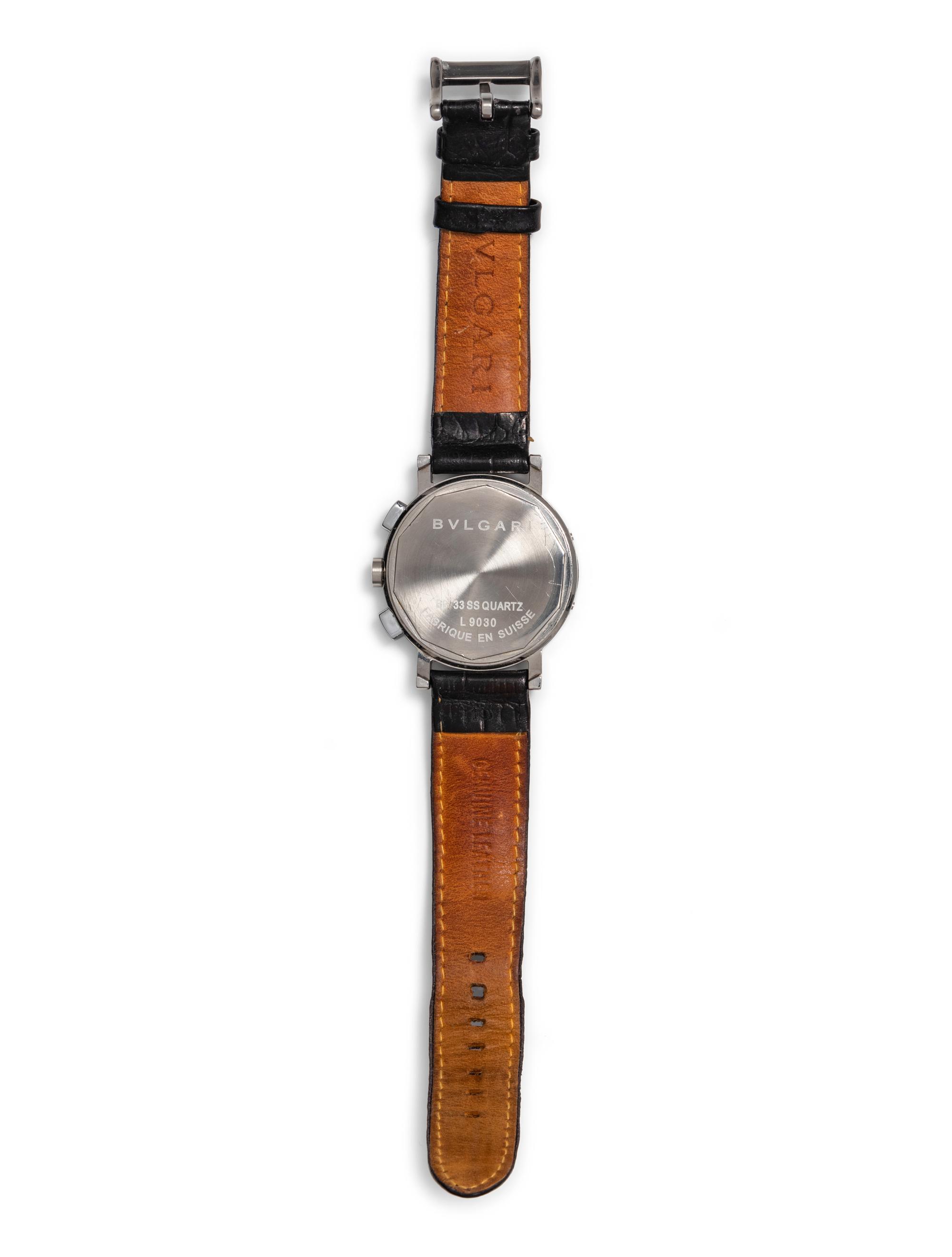 BVLGARI, STAINLESS STEEL 'CARBON GOLD NEW YORK' WRISTWATCH