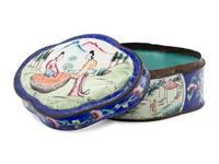 13 Chinese Enamel on Metal and Porcelain Boxes