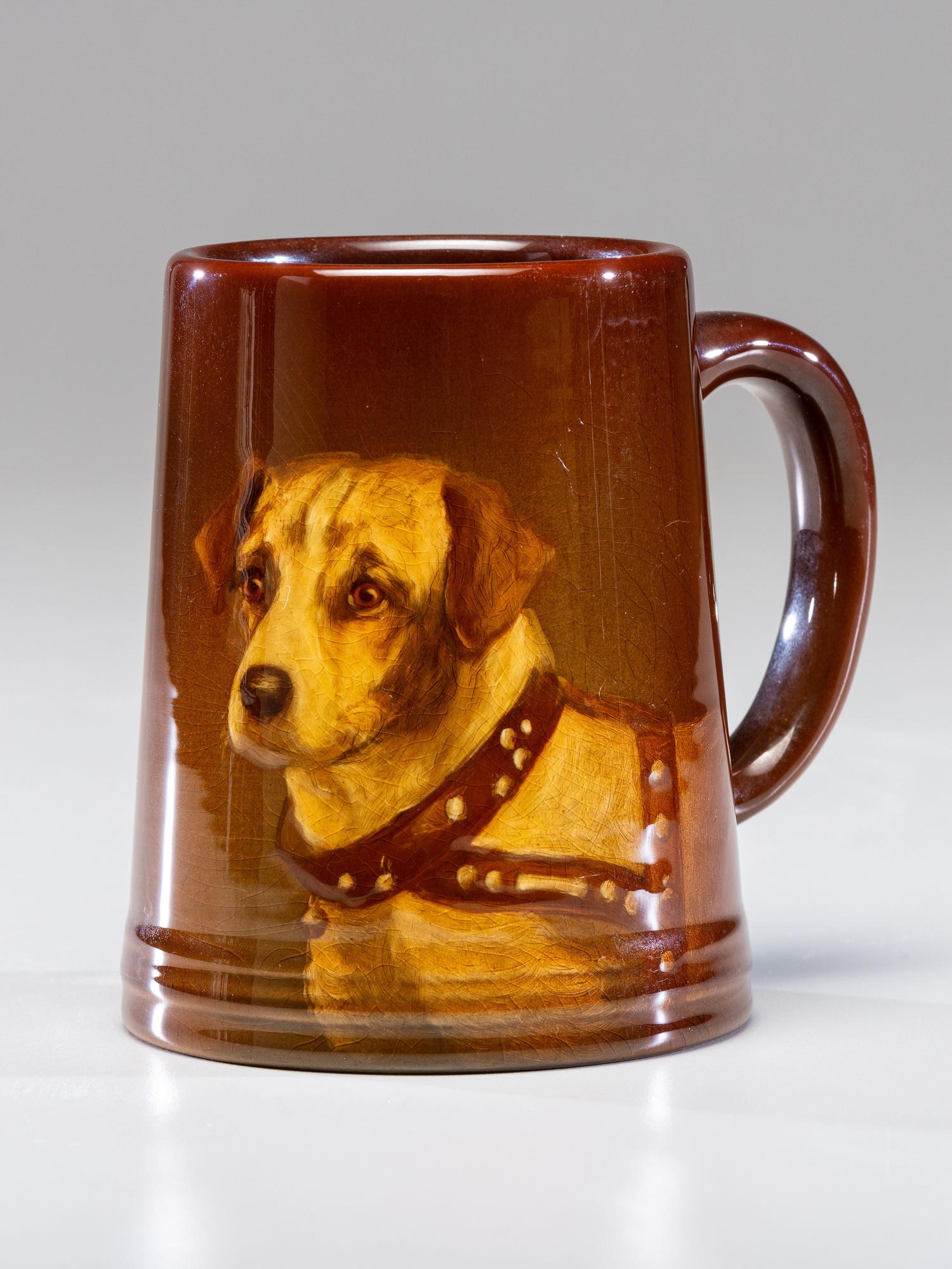 Standard Glaze Mug with Dog, 1902