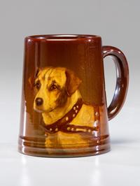 Standard Glaze Mug with Dog, 1902
