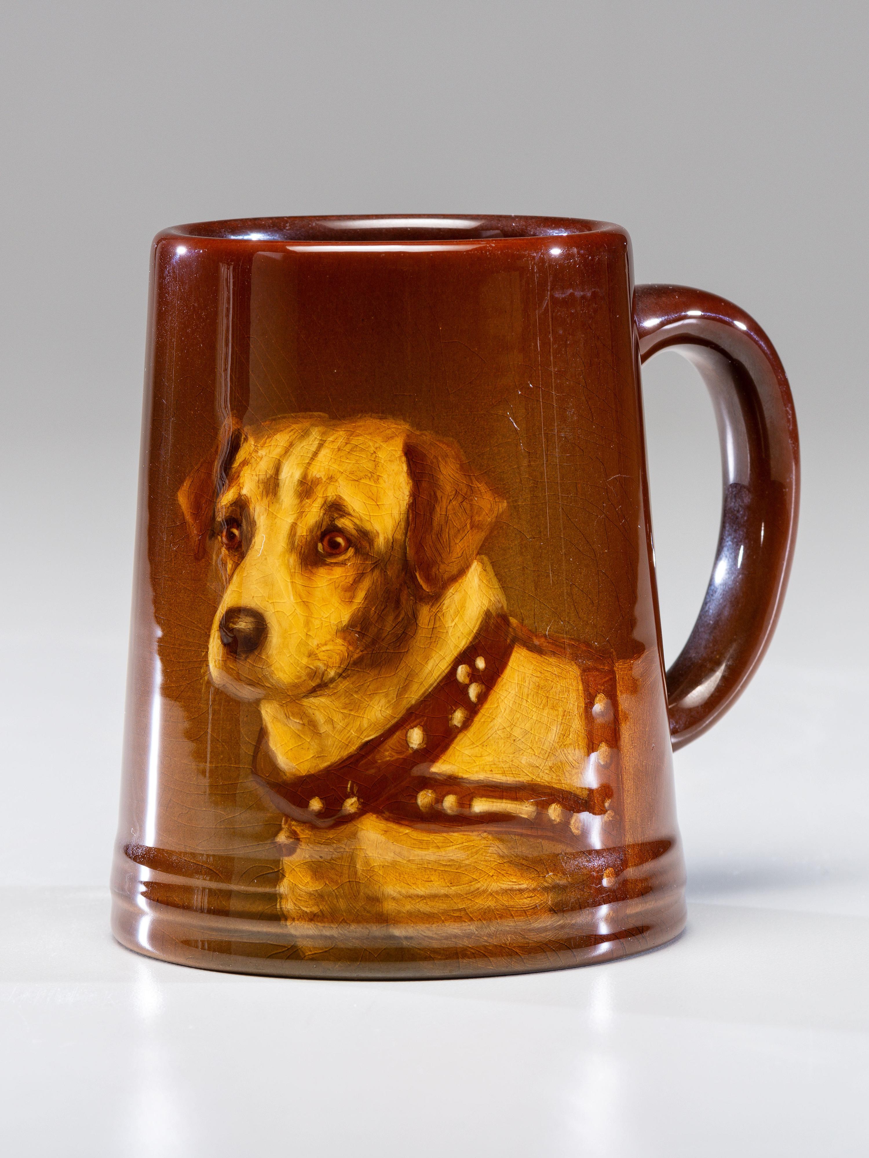 Standard Glaze Mug with Dog, 1902