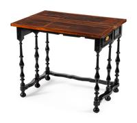 A French Parcel Ebonized Gate-Leg Table