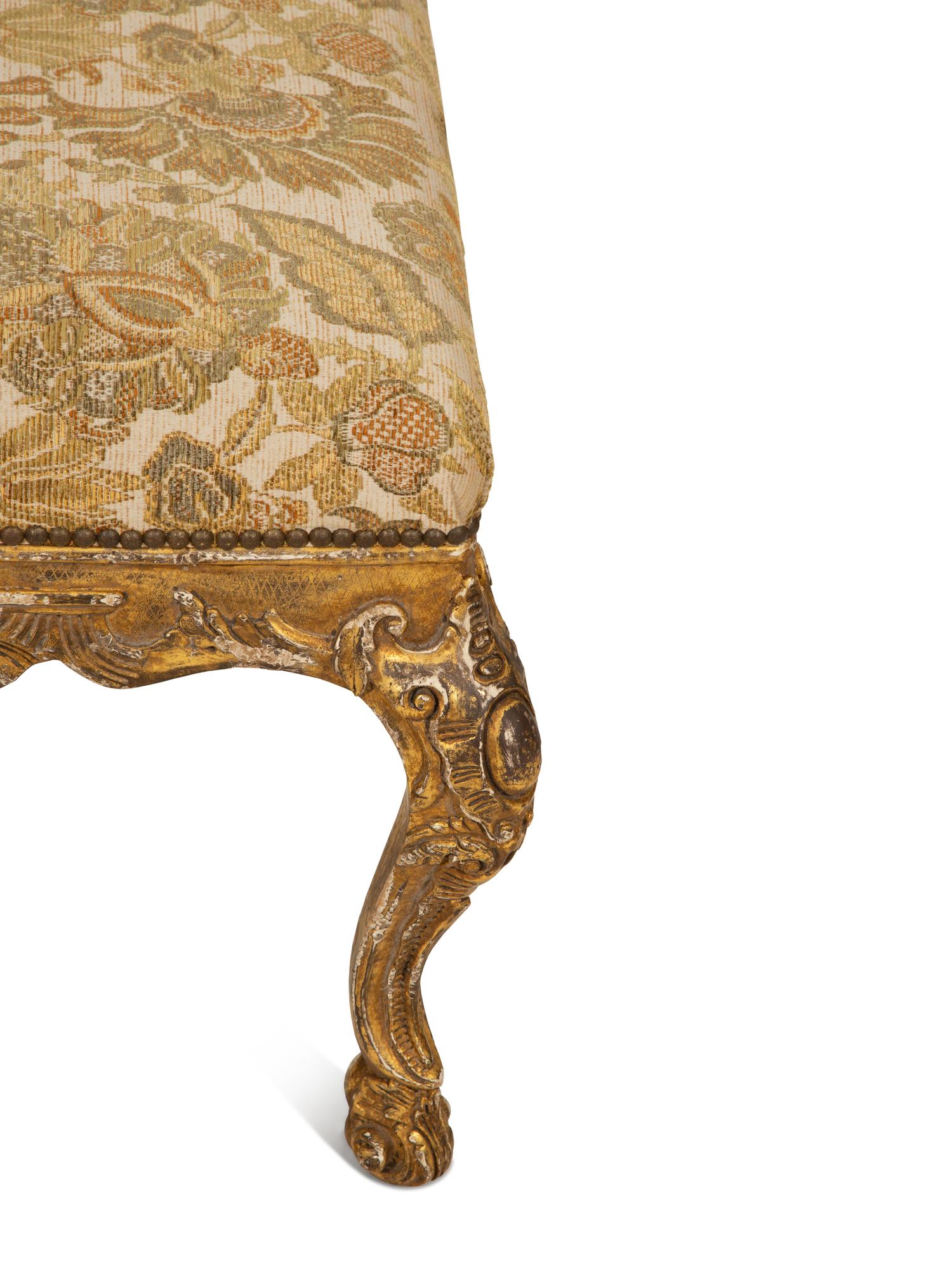 A Louis XV Style Giltwood Tabouret