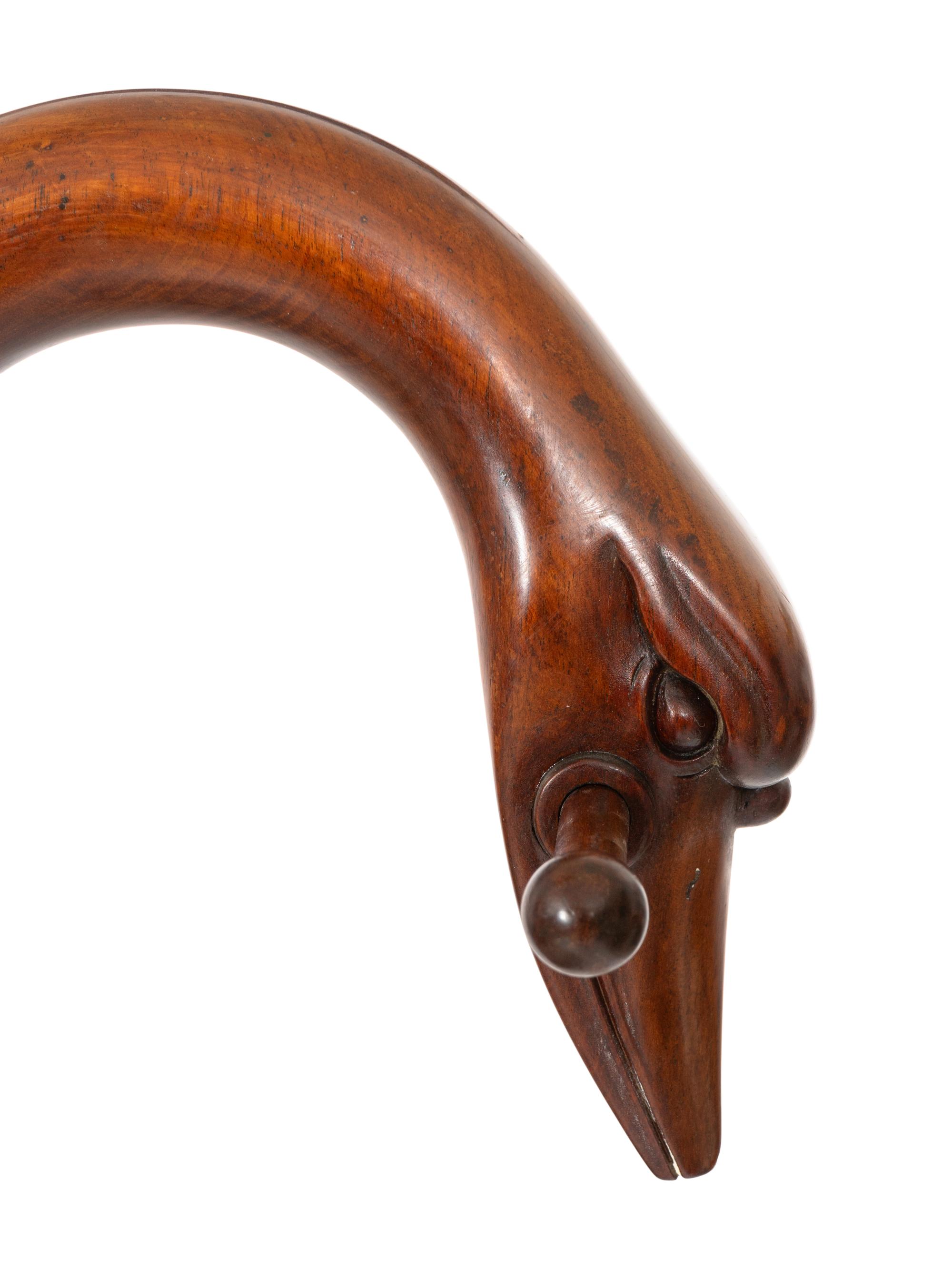 A Biedermeier Mahogany Rocking Crib