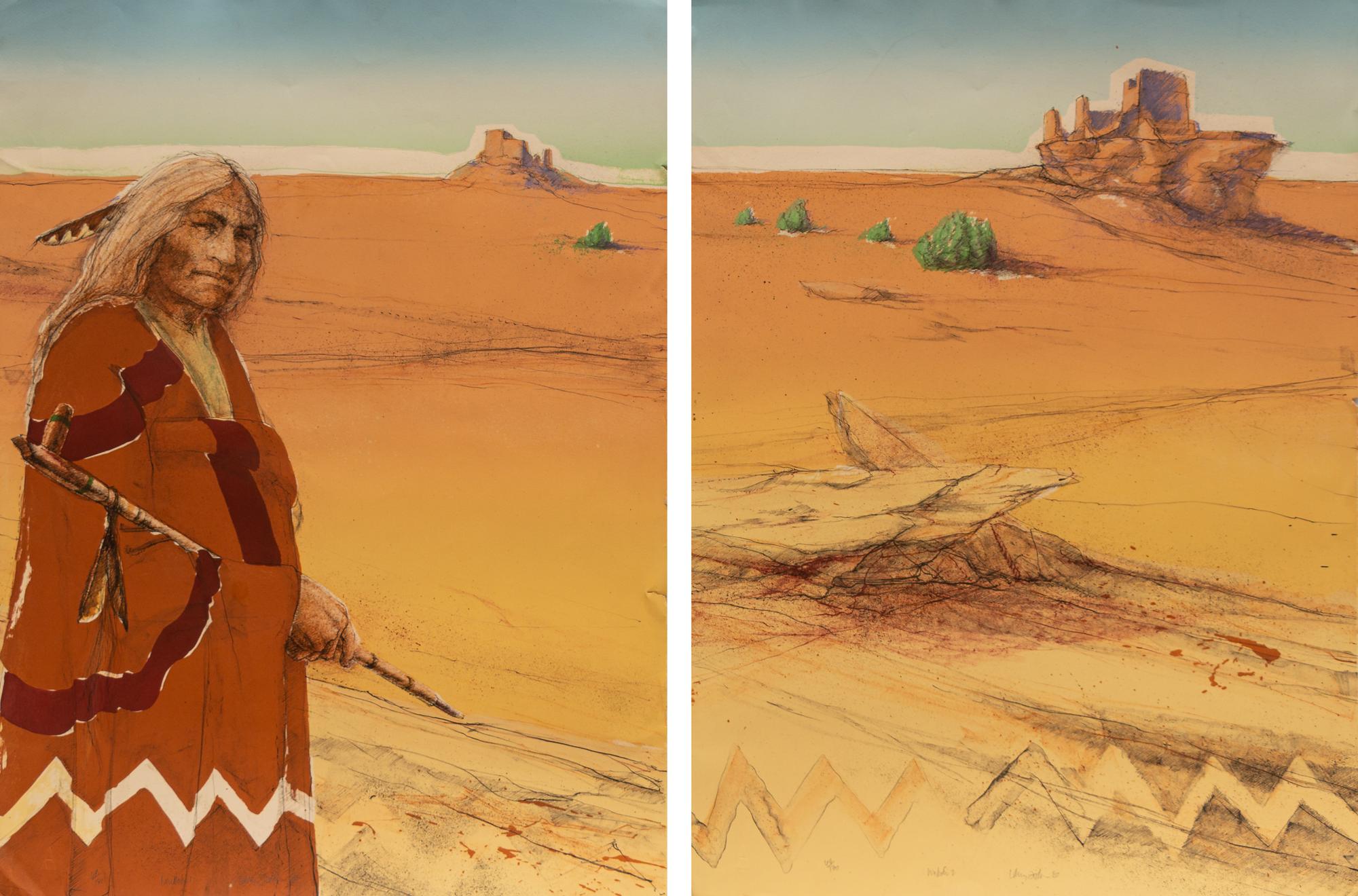 Diptych: Wukoki I , edition 68/130 and Wukoki II , edition 44/130