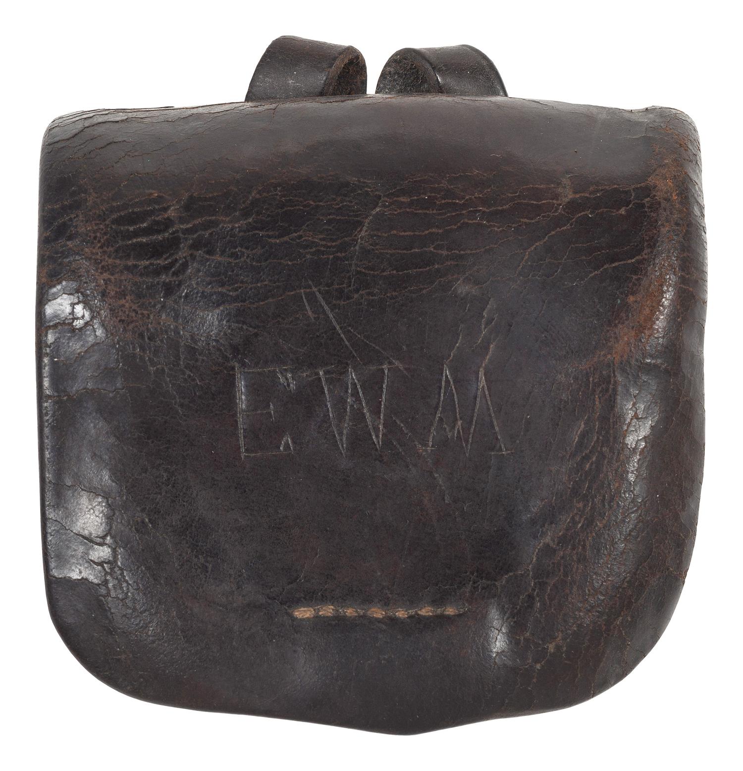 [CIVIL WAR]. Federal percussion cap pouch by J.B. Sickles, St. Louis, MO.