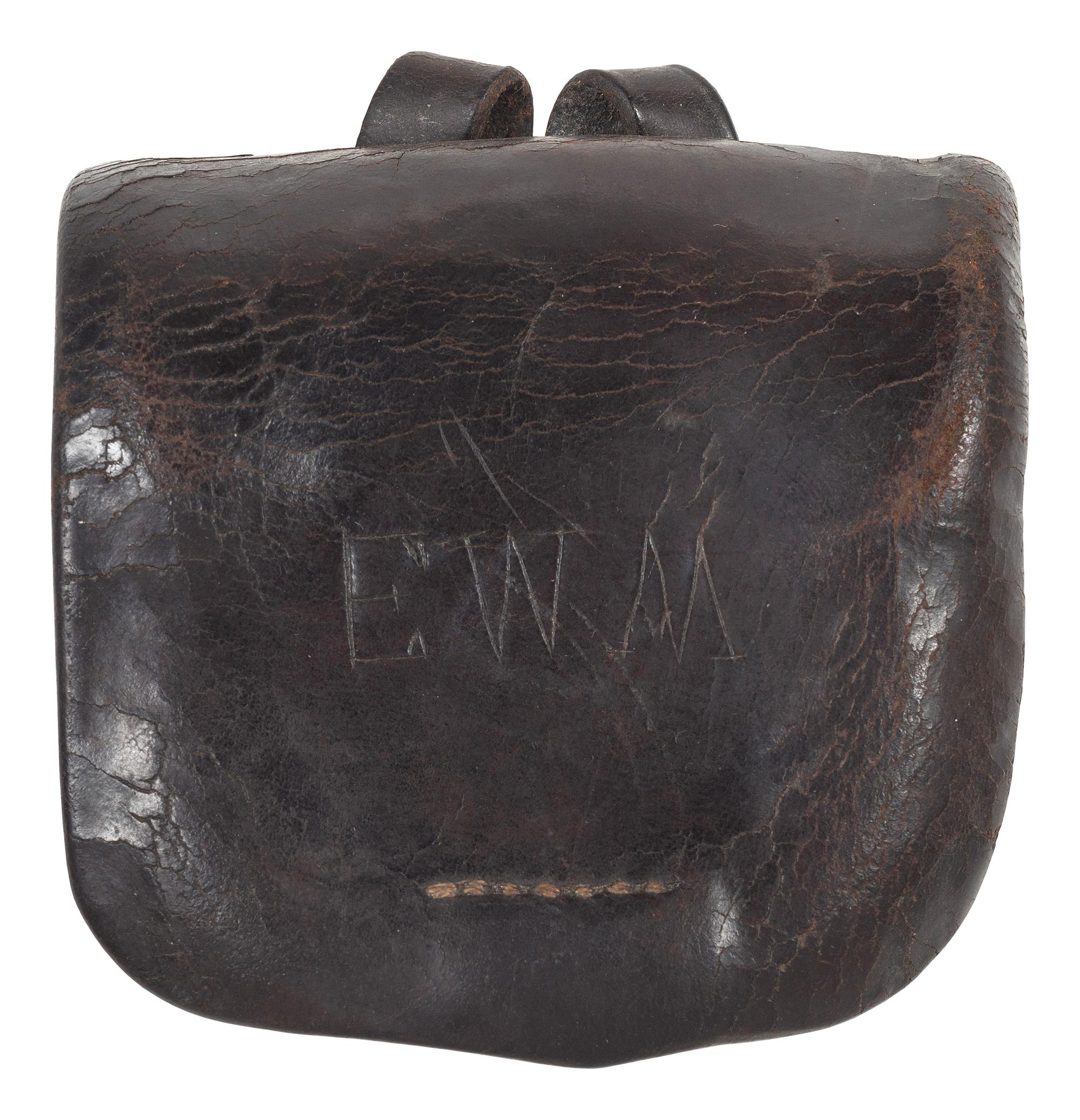 [CIVIL WAR]. Federal percussion cap pouch by J.B. Sickles, St. Louis, MO.