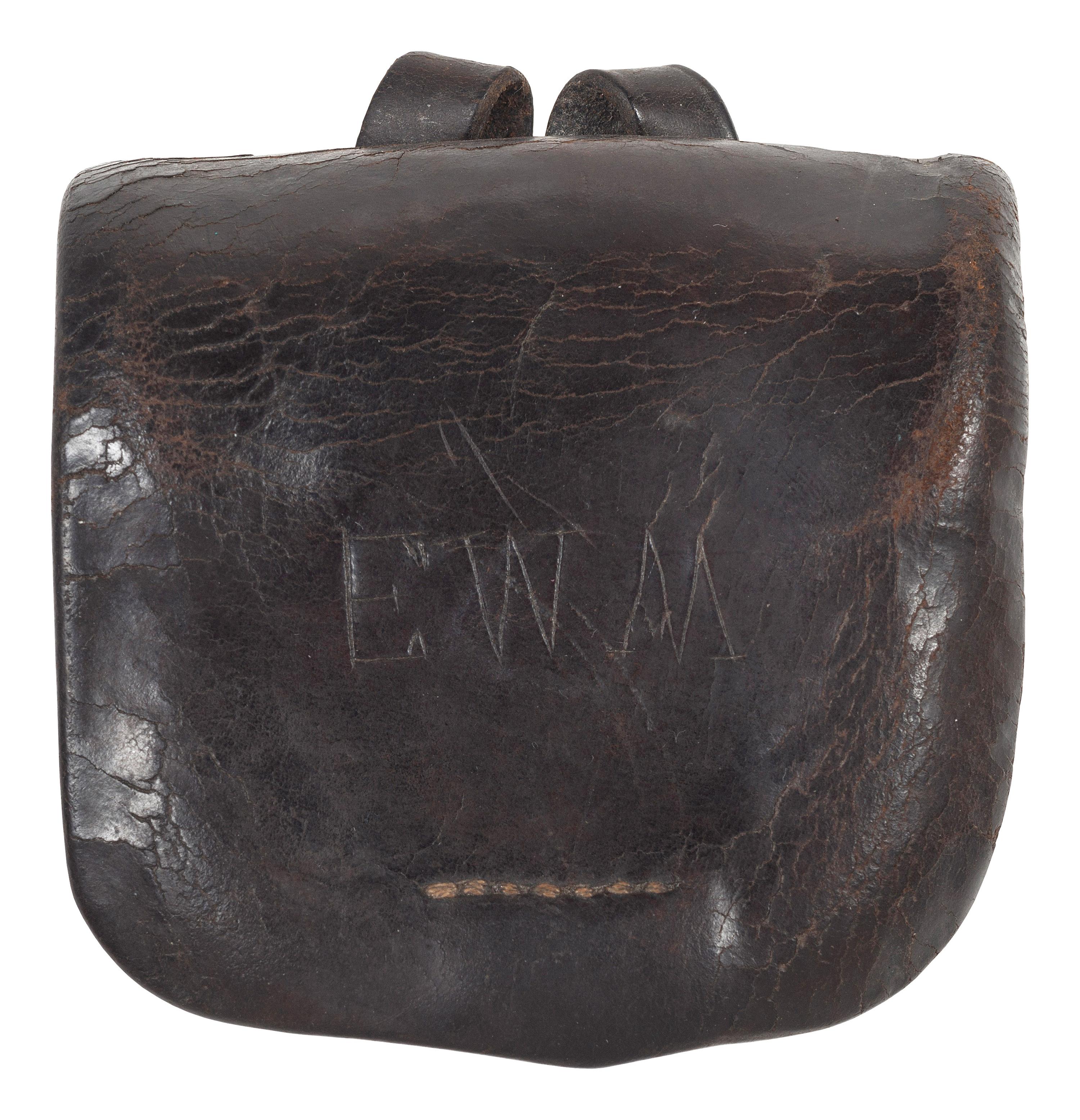 [CIVIL WAR]. Federal percussion cap pouch by J.B. Sickles, St. Louis, MO.