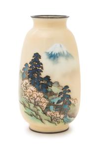 A Cloisonne Enameled Vase Height 10 inches. — MARKED ANDO JUBEI, 20TH CENTURY