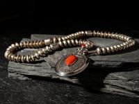 Sterling Silver and Coral Necklace