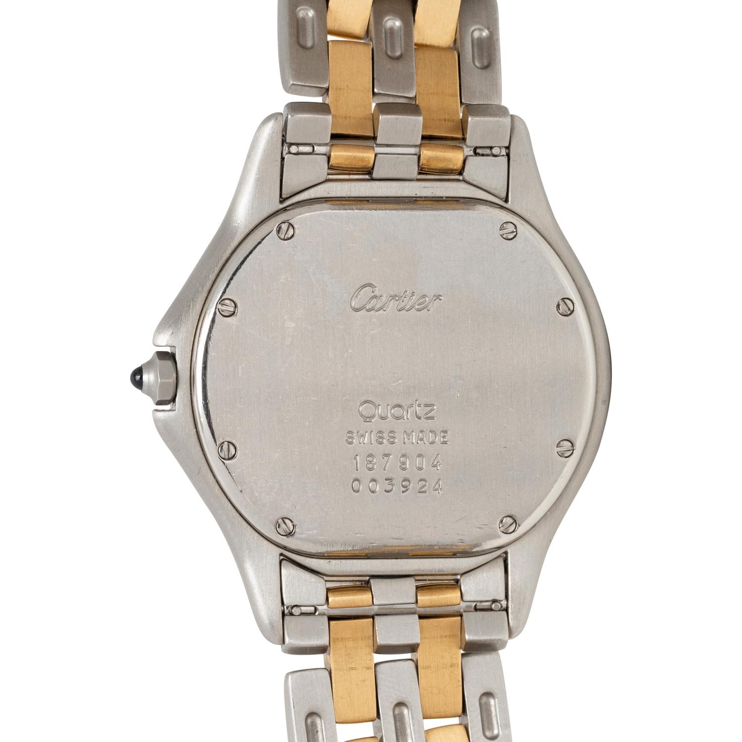 CARTIER, REF. 187904 YELLOW GOLD AND STAINLESS STEEL 'COUGAR' WATCH