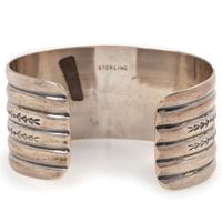 Navajo Stamped Sterling Silver Cuff Bracelet