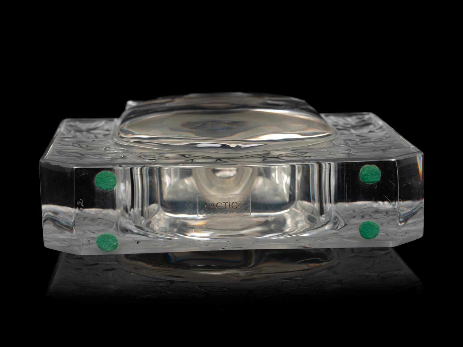 A Lalique Factice Perfume Bottle with Case