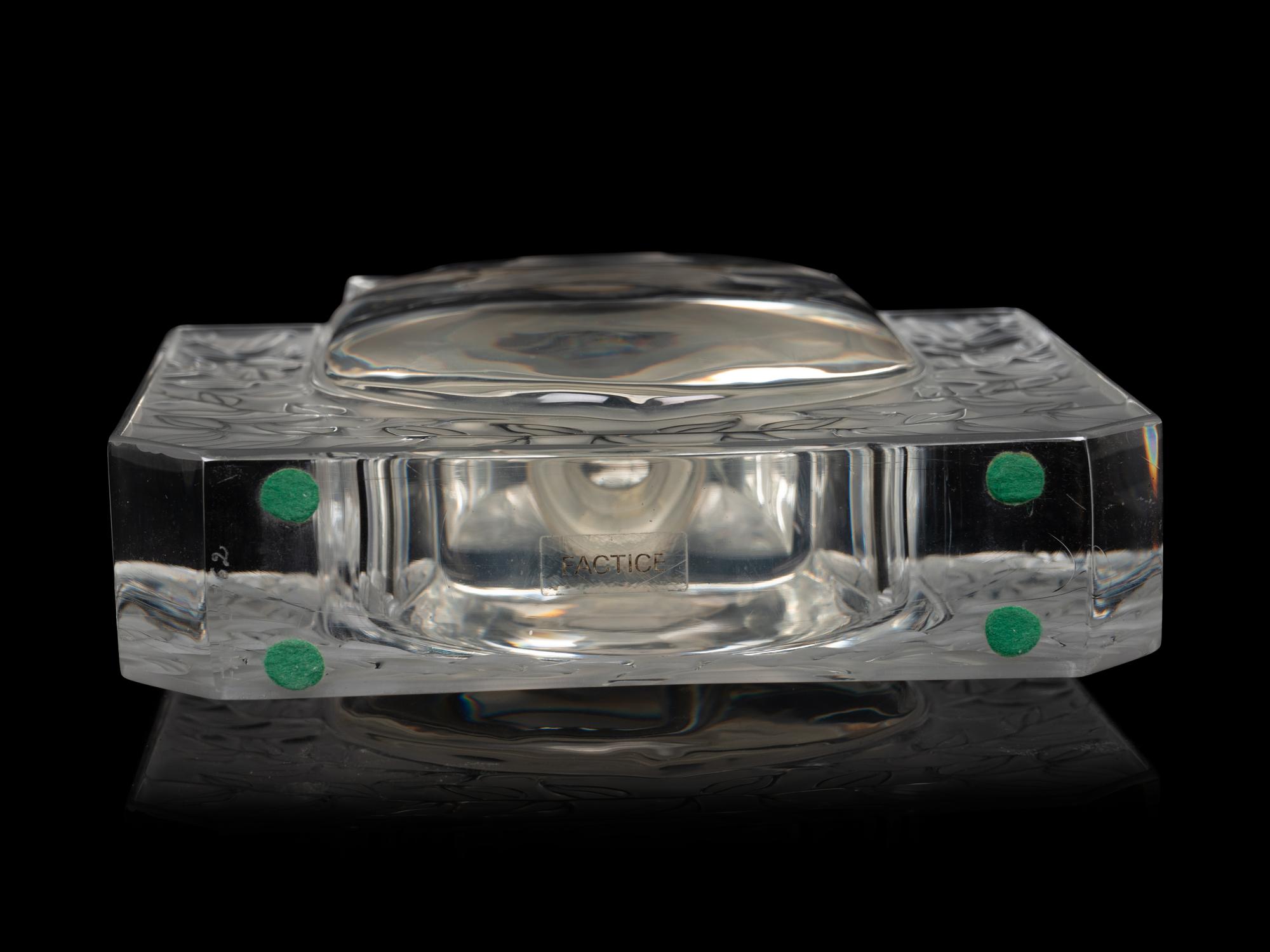 A Lalique Factice Perfume Bottle with Case