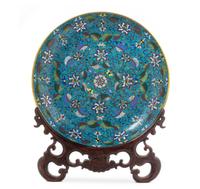 A Chinese Cloisonne Charger LIKELY 18TH CENTURY Diameter 13 1/4 x depth 2 1/4 inches. — LIKELY 18TH CENTURY