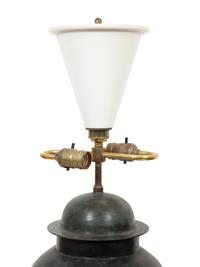 A Pair of Chinese Style Bronze Jars Mounted as Lamps