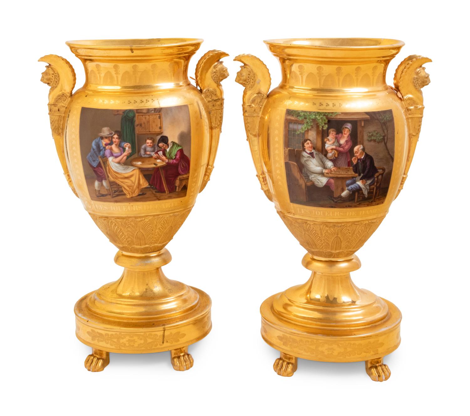 A Pair of Paris Porcelain Vases