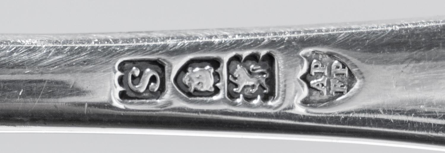 A Large Assembled English Silver Flatware Service