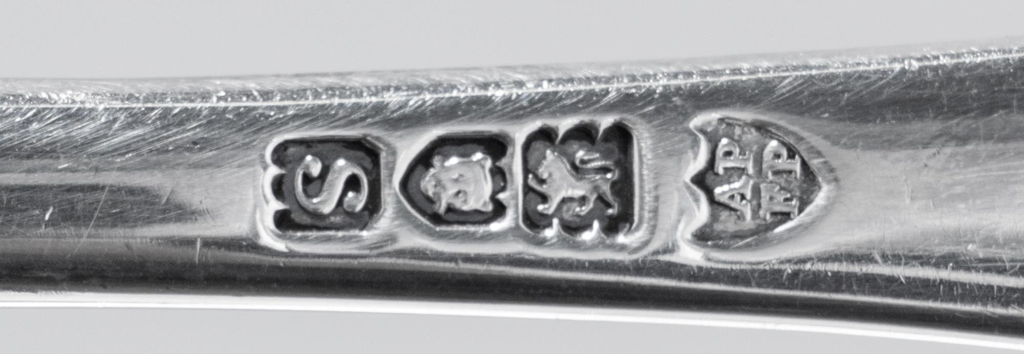 A Large Assembled English Silver Flatware Service