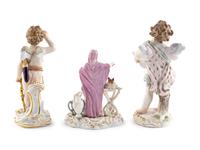 Three Meissen Porcelain Figures