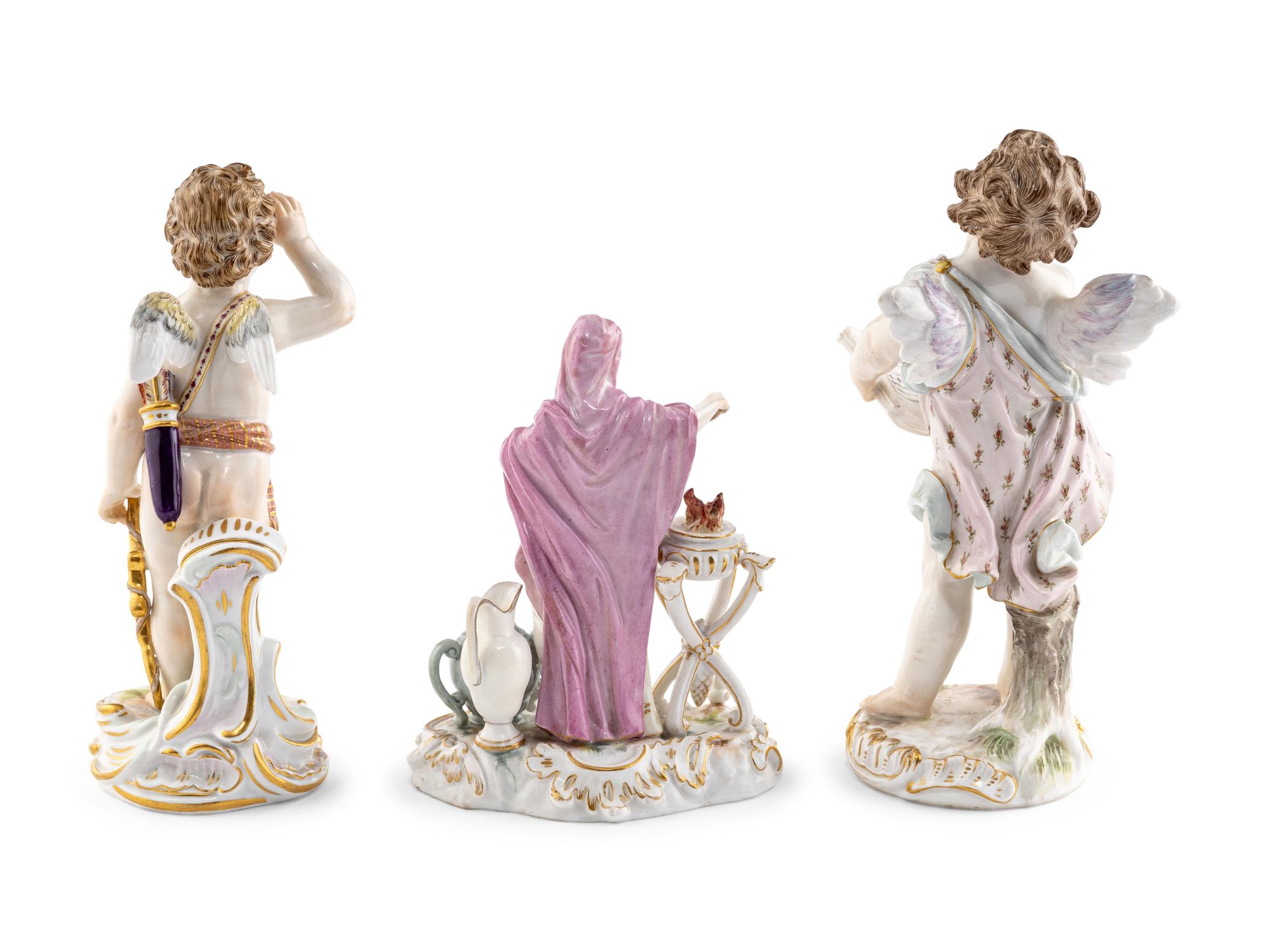 Three Meissen Porcelain Figures