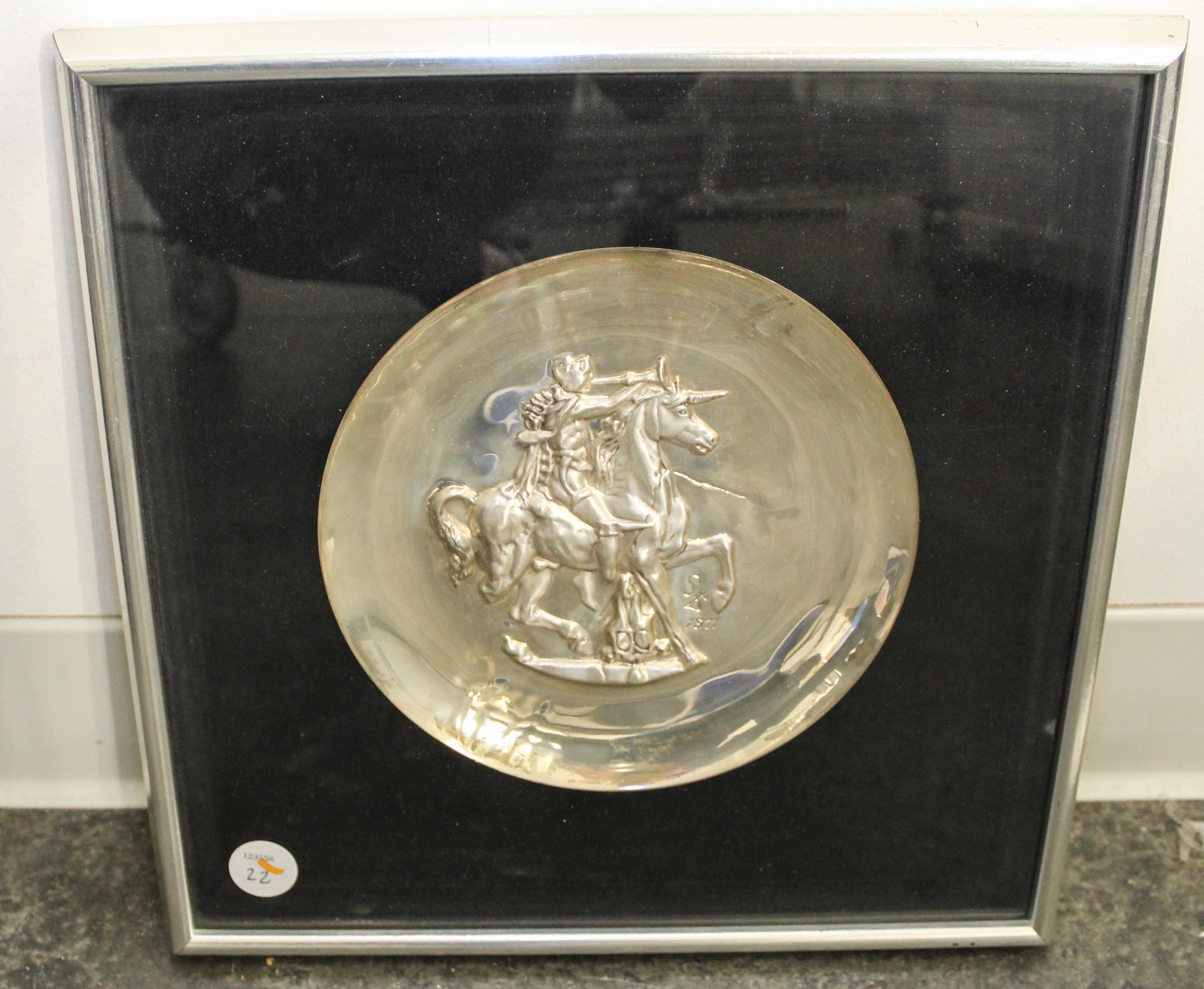 A Salvador Dali Silver Plate Diameter 8 inches. — 1971