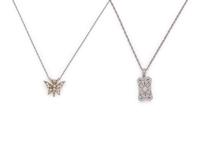 COLLECTION OF WHITE GOLD AND DIAMOND NECKLACES