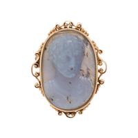 CHALCEDONY CAMEO BROOCH