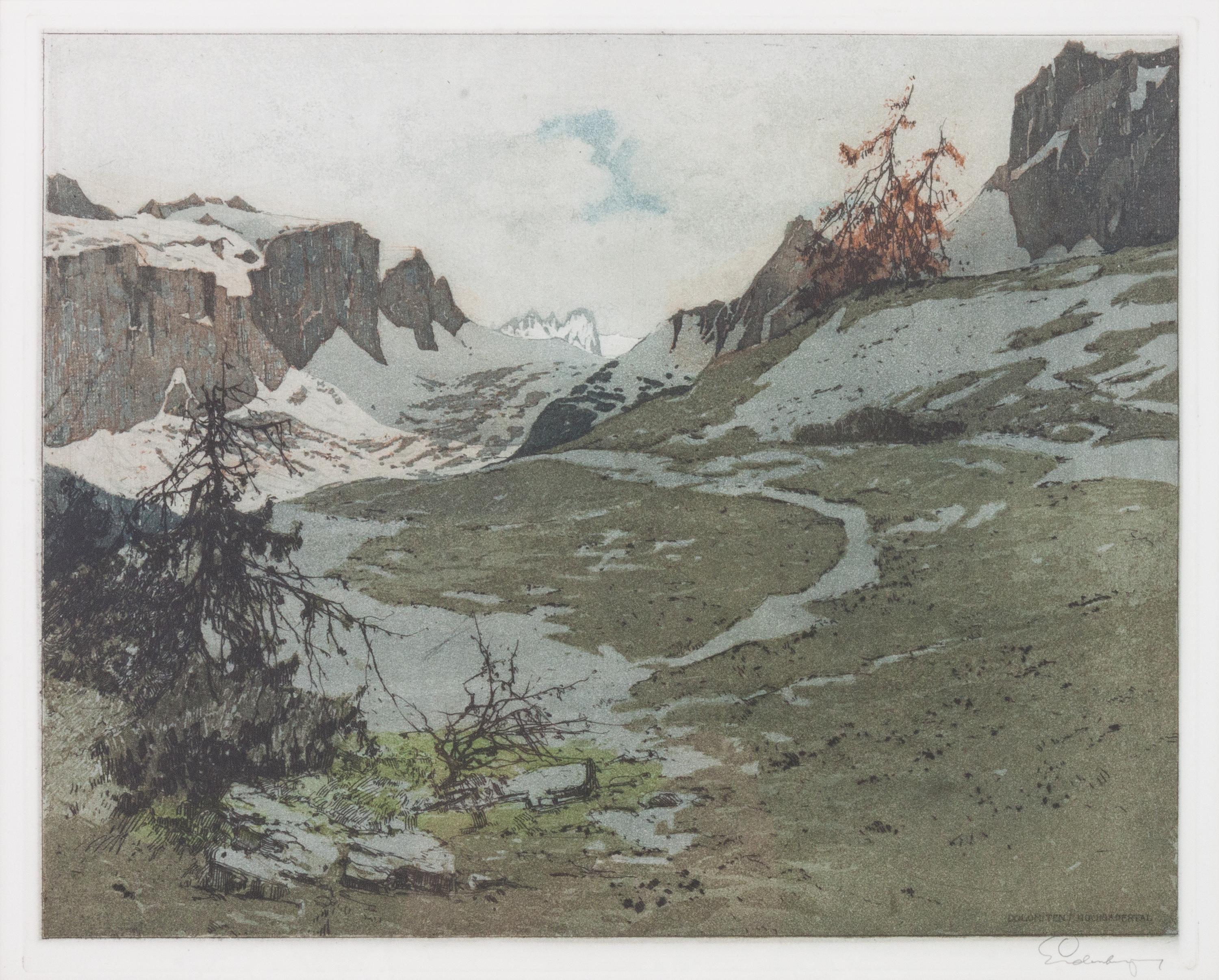 Three Woodblock Landscape Prints