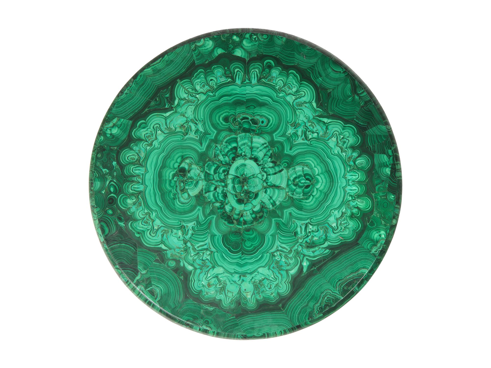 A Belle Epoch Gilt-Brass and Malachite Gueridon