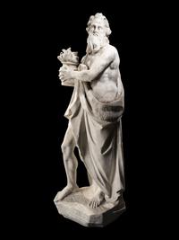 A Continental Marble Figure of Zeus