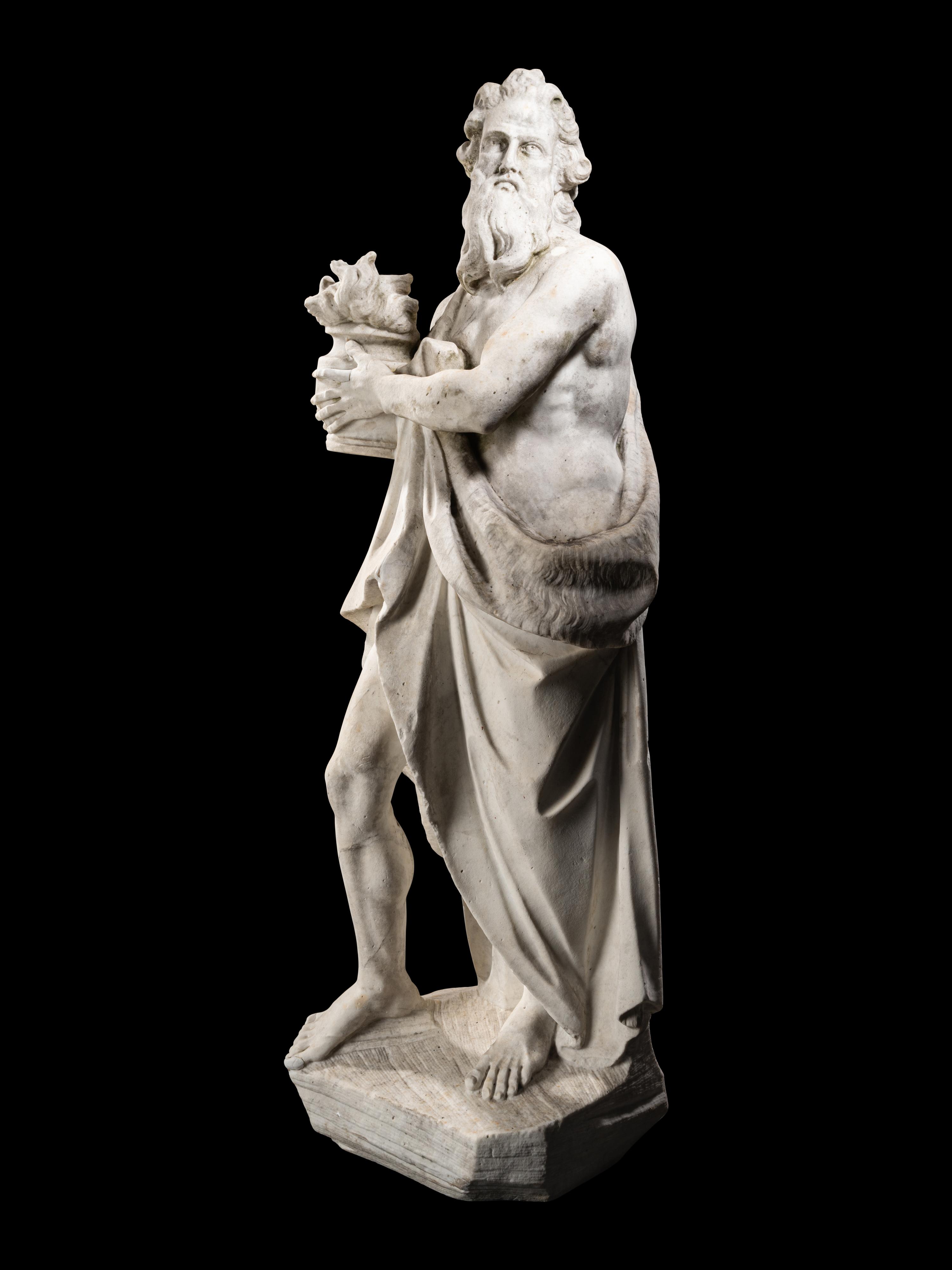 A Continental Marble Figure of Zeus