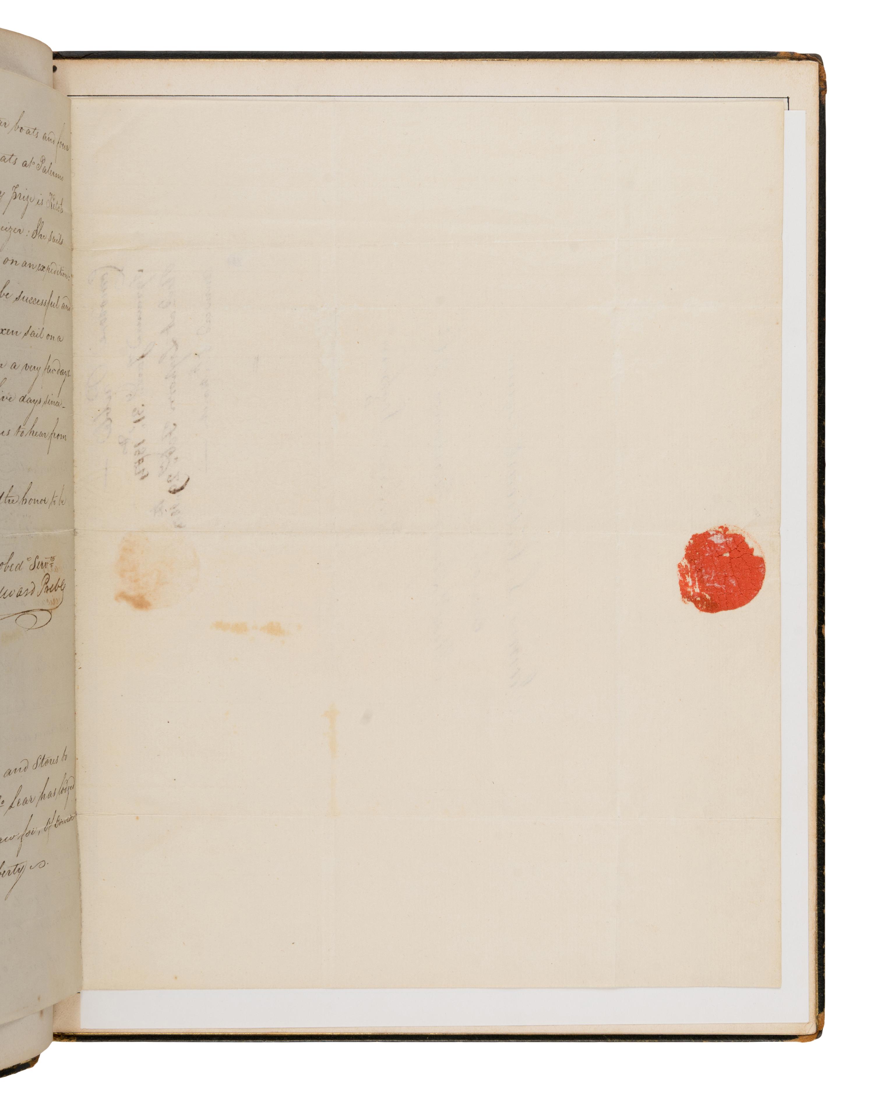 Preble, Edward (1761-1807). Autograph letter signed ("Edward Preble") to James Leander Cathcart, U.S. Frigate Constitution , Syracuse Harbor, 31 January 1804.