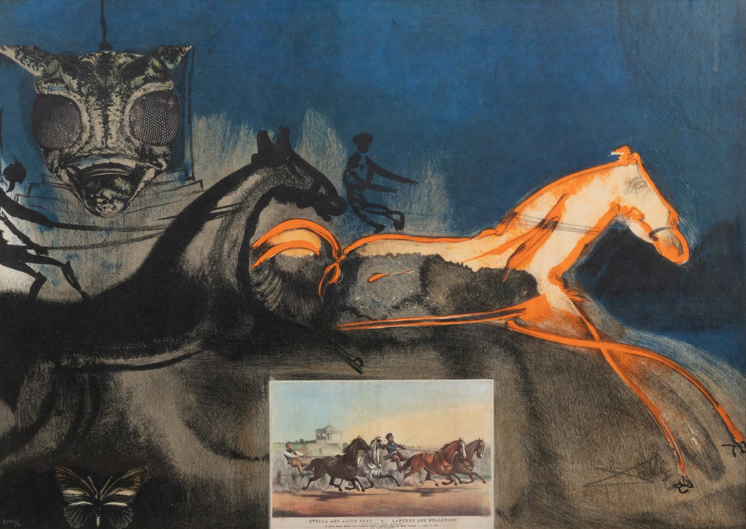 Five Prints from Currier & Ives as Interpreted by Salvador Dali (including New York Central Park Winter; American Trotting Horses No. 2; Les Fleurs et Fruits; American Yachting Scene; Fire! Fire! Fire!)