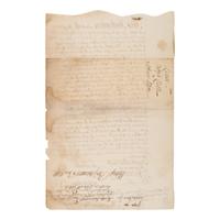 [Revolutionary War]. Clarke, Joseph (1719-1792). Manuscript document signed ("Jos. Clarke"), Rhode Island, 21 November 1769.