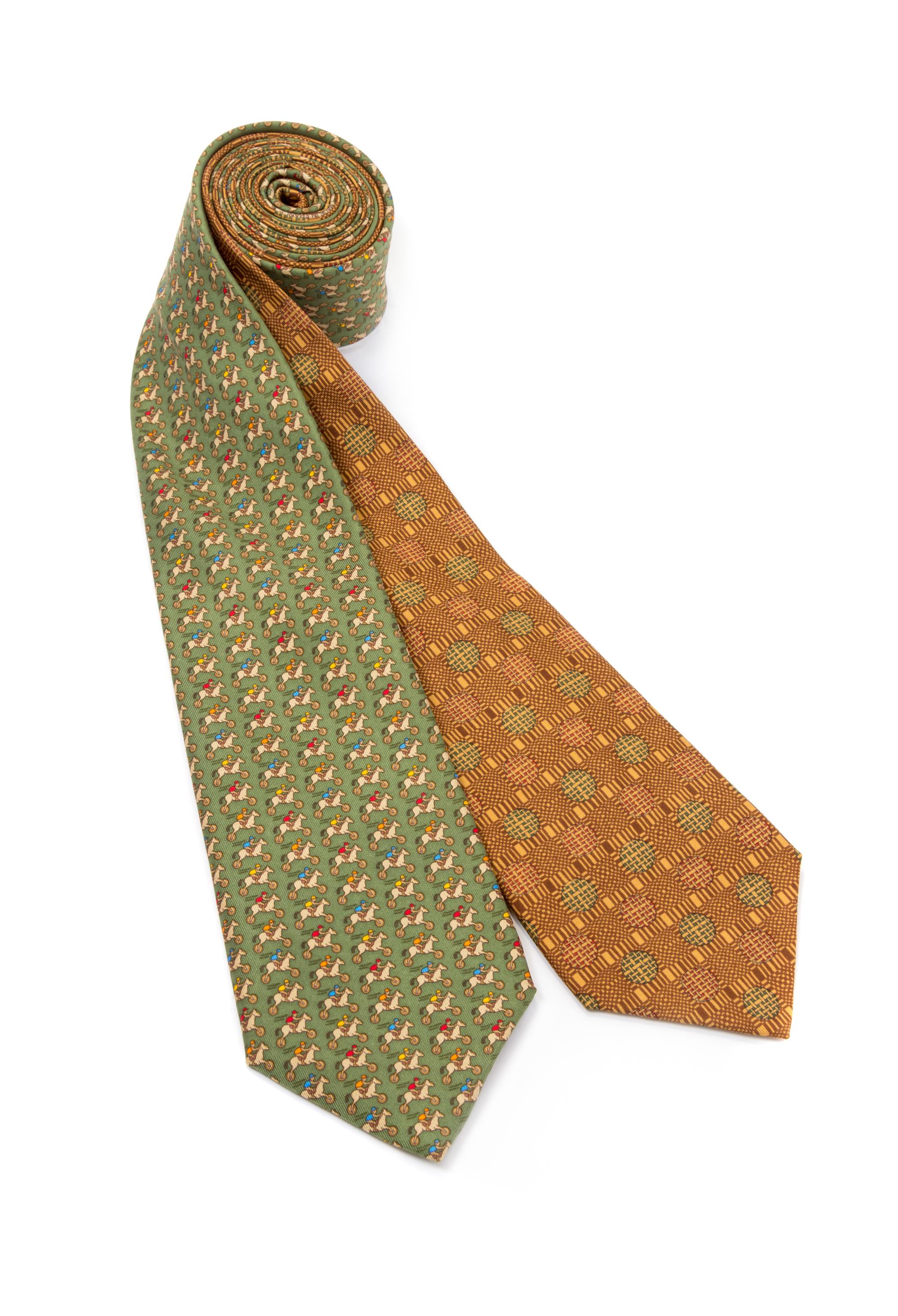 A Pair of Hermès Silk Ties,