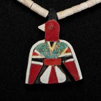 Kewa Depression Era Thunderbird Necklaces, Pair