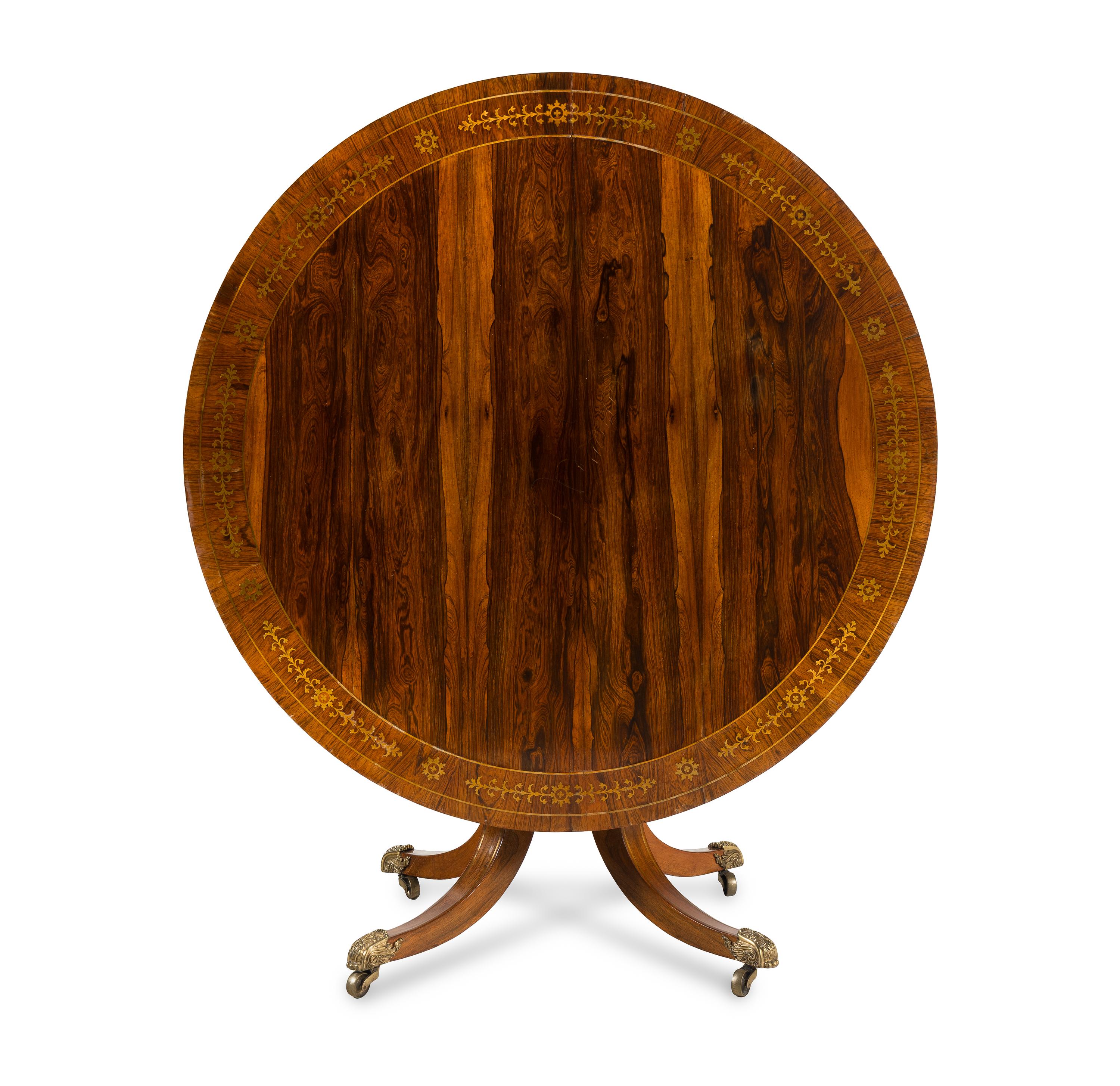 A Regency Rosewood Center Table