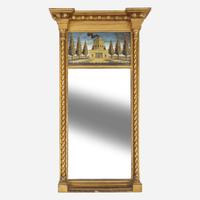 Two carved and giltwood and églomisé pier glasses circa 1810