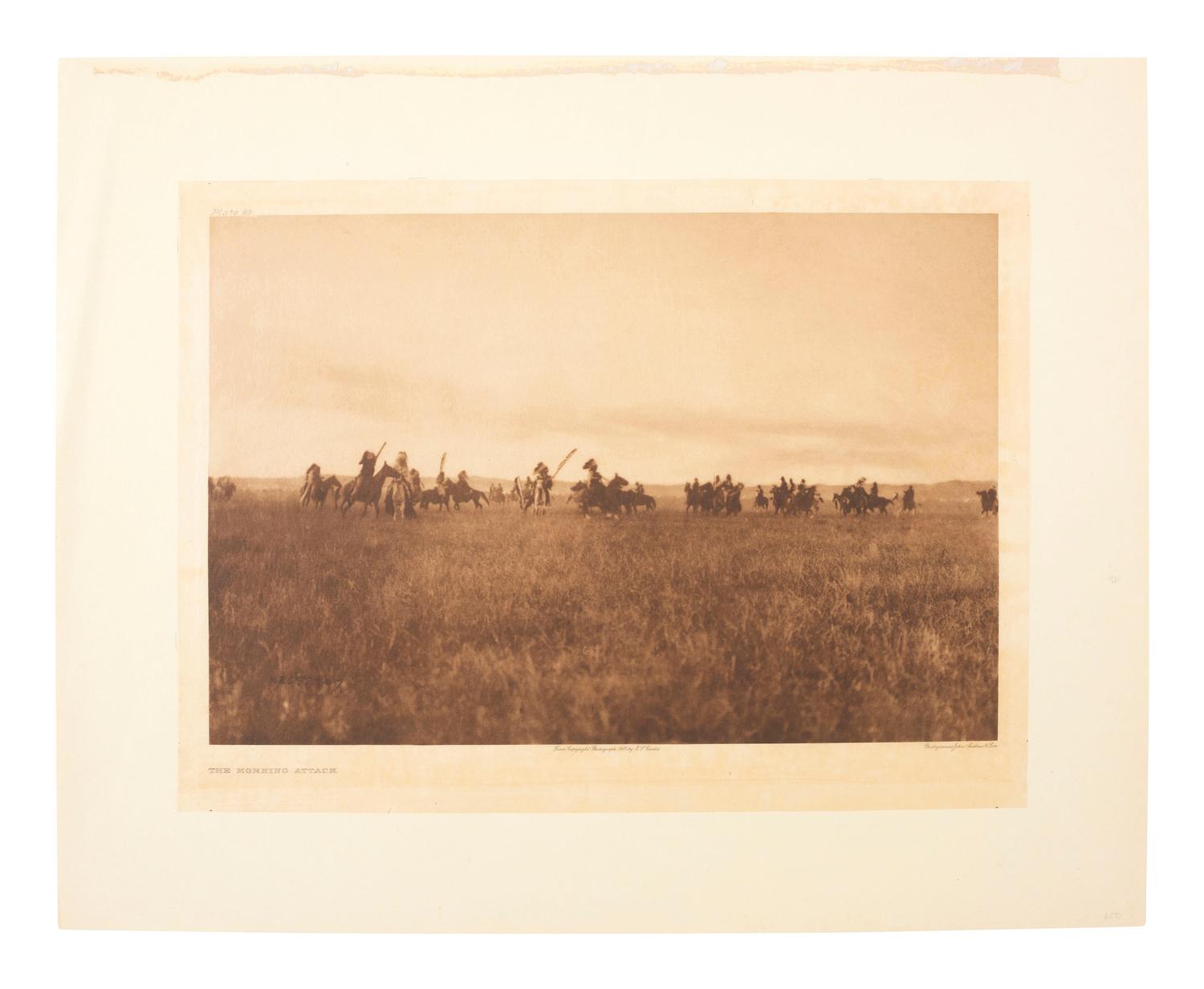 Native Americans CURTIS, Edward S. (1868-1952), photographer. The Morning Attack.