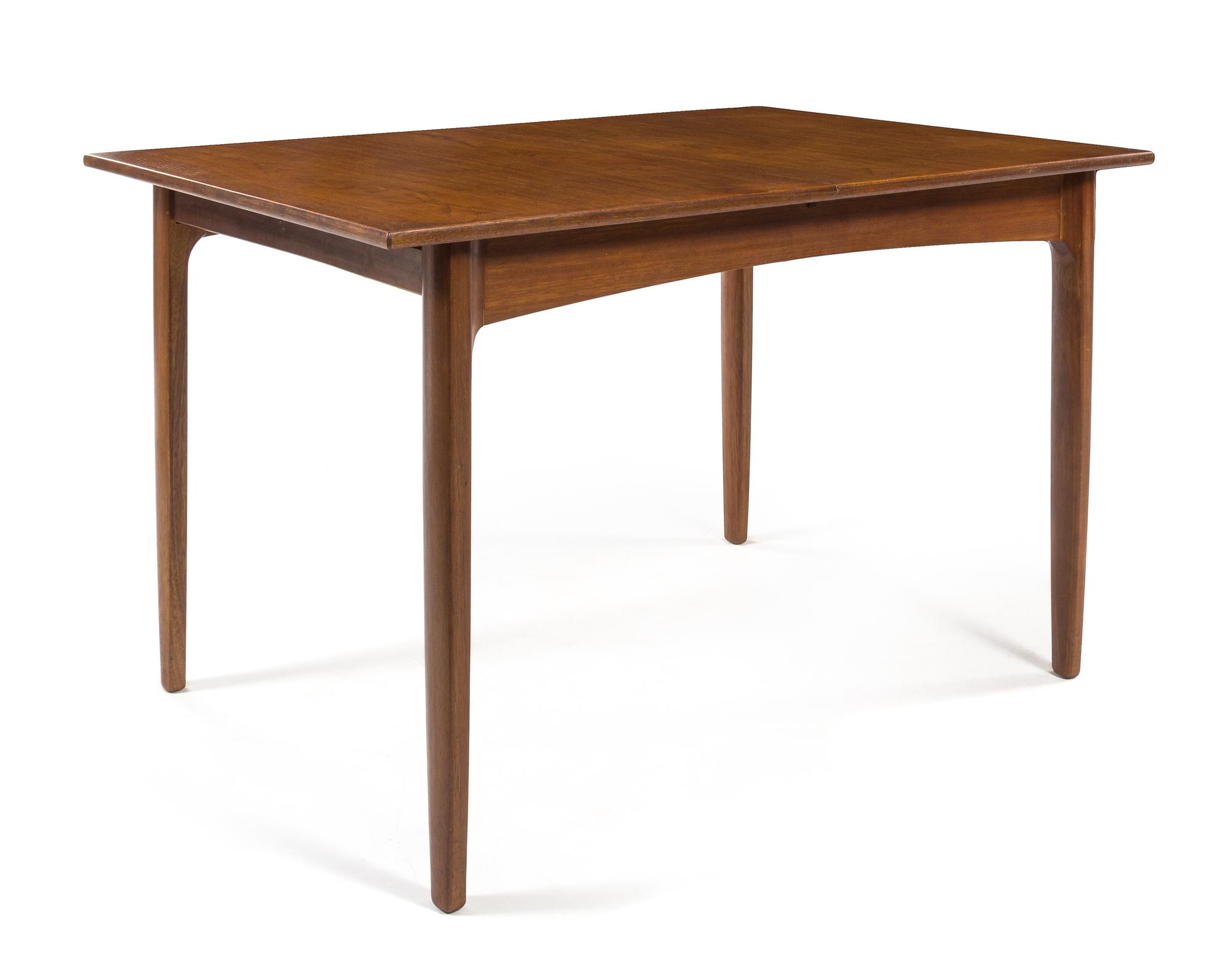 Scandinavian Design, c.1960, an extension dining table and four chairs
