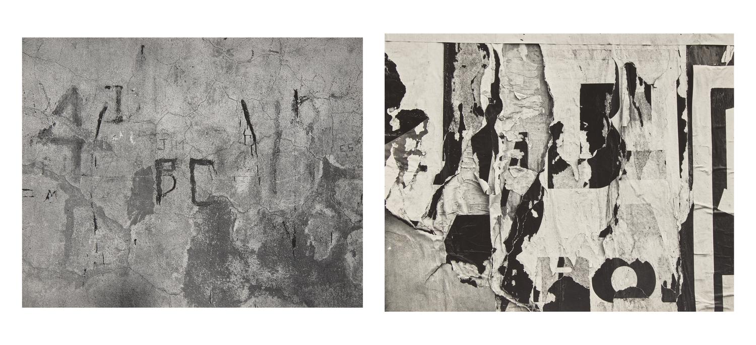 New York, 1945 and Torn Sign , 1946 (two works)