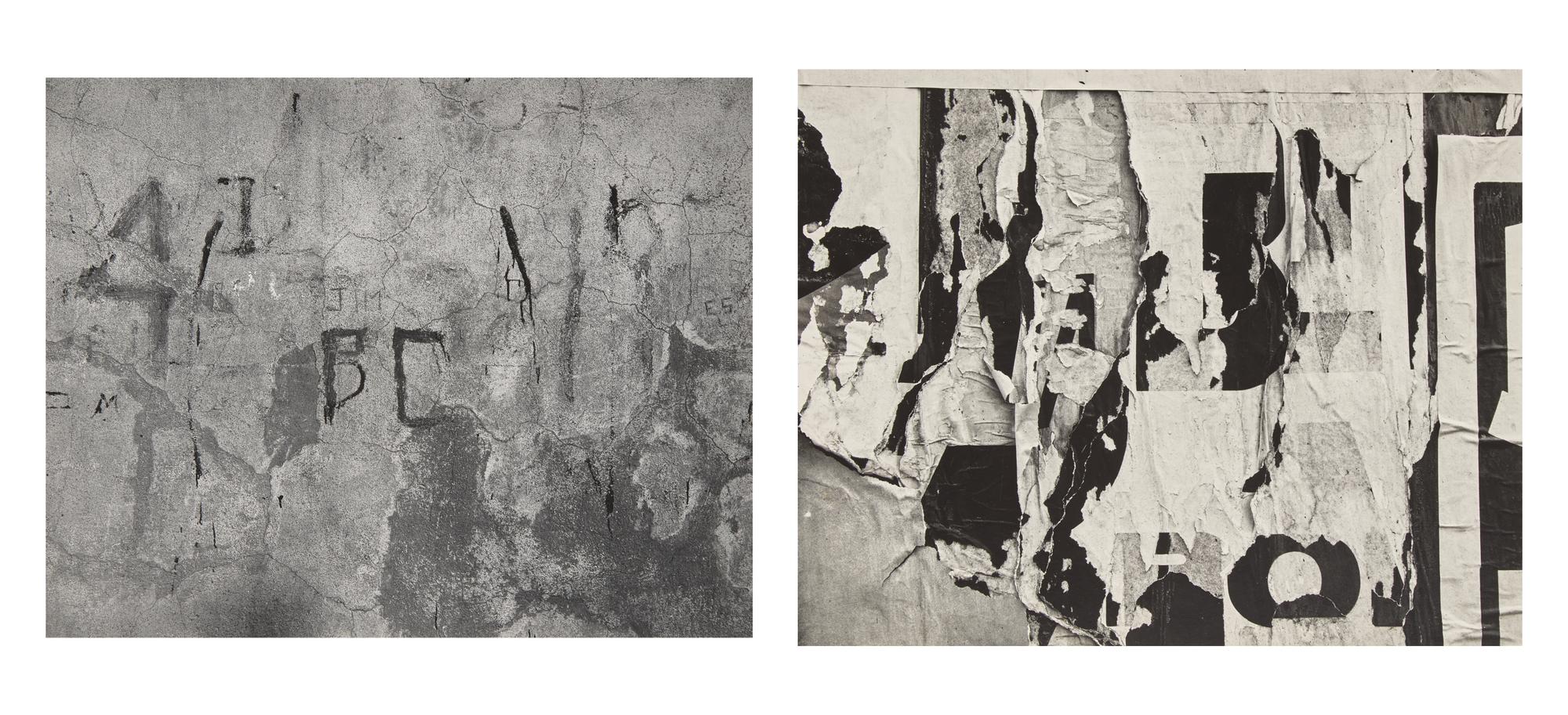 New York, 1945 and Torn Sign , 1946 (two works)