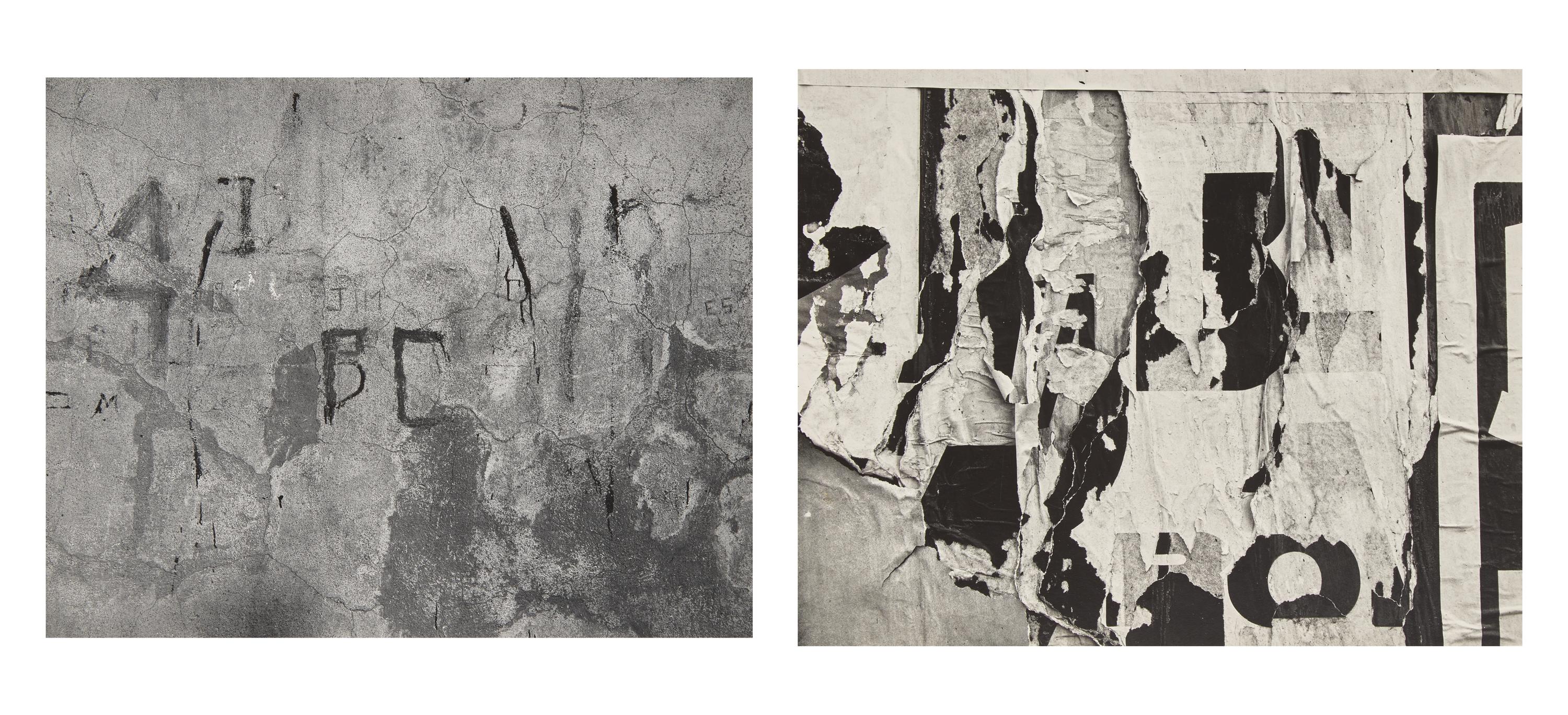 New York, 1945 and Torn Sign , 1946 (two works)