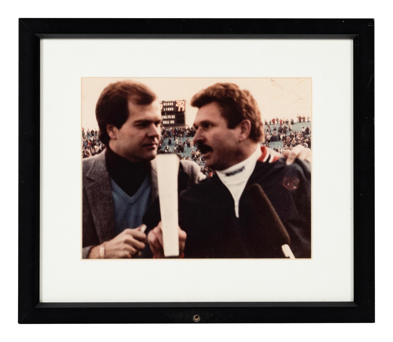A Group of FIve Photographs of Mike Ditka Coaching Formerly Displayed at Mike Ditka’s Restaurant